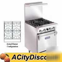 New imperial 24IN gas restaurant range 4 burners & oven