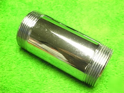 10 chrome plated brass plumbing pipe nipple 1-1/2