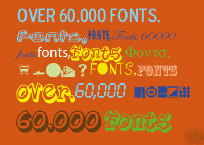  85000 logos & 65000 fonts dvd for vinyl cuters