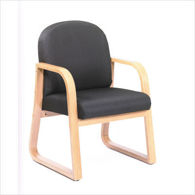 Boss office products molded oak reception guest chair
