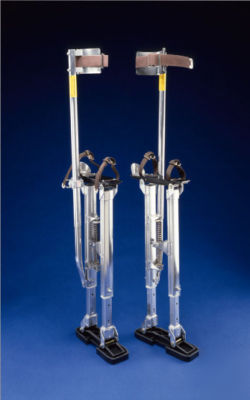 Dura-stilts model iv 4 and 3 aluminum stilts sheetrock 