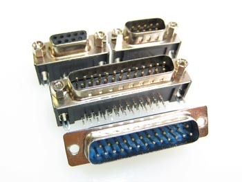 DB25 male parallel DB9 serial female male connector
