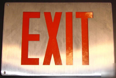 New emergency exit sign battery backup vandal resistant