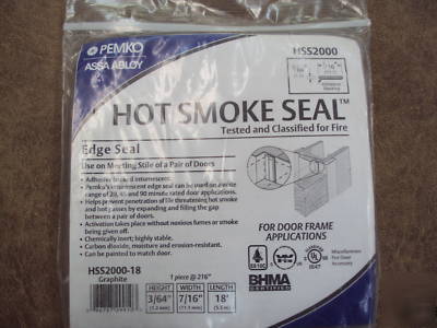 New pemko hot smoke seal HSS2000 18' door sealant 
