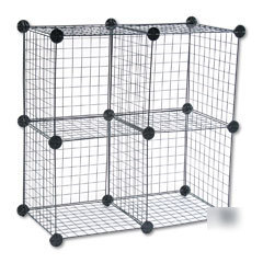 Safco 5279BL wire cube shelving system, 15W x 15D x 15H