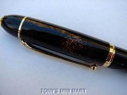 Black w/22K gold glitter trim rollerball pen
