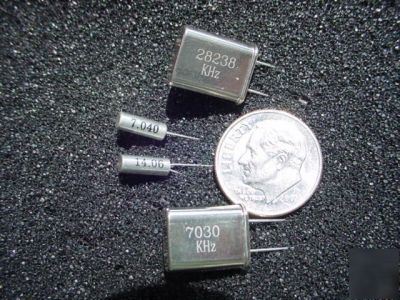 Crystals qrp ham radio frequencies HC49 & cylindrical