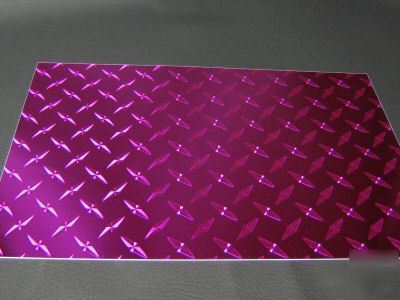 Long-life purple diamond plate metallic vinyl 24