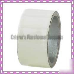 New white acrylic napkin ring holder set/24 in box