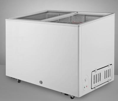 Summit angled sliding glass lid ice cream freezer 53