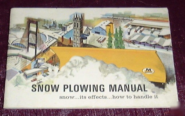 1962 snow plowing manual meyer products