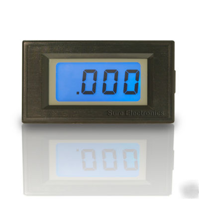 3Â½ digital blue lcd dc 0~Â±2A amp panel meter