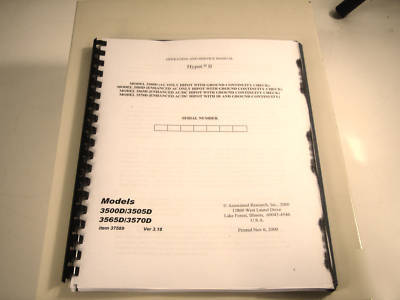 Associated research 3500D ac hypot 