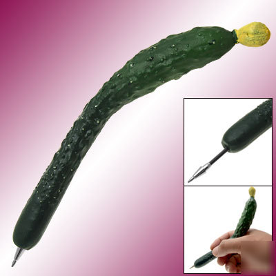 Cute cucumber shape black ink ballpoint ball pen