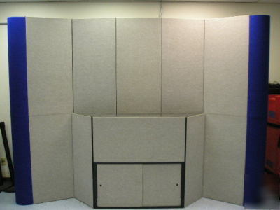 MN148 nimlok 10' curved trade show display w/ storage