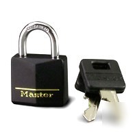 Master lock 1-9/16-inch wide lock with black cover, sol