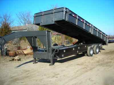 New 8 x 24 x 2 drop sides dump trailer gooseneck 24 k