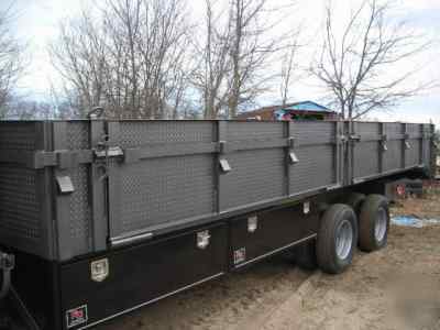 New 8 x 24 x 2 drop sides dump trailer gooseneck 24 k