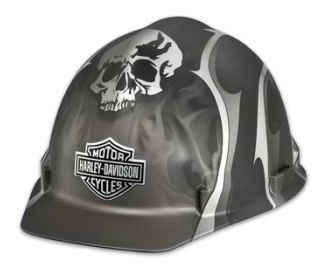 New harley-davidson hard hat skull flames HDHHAT35 