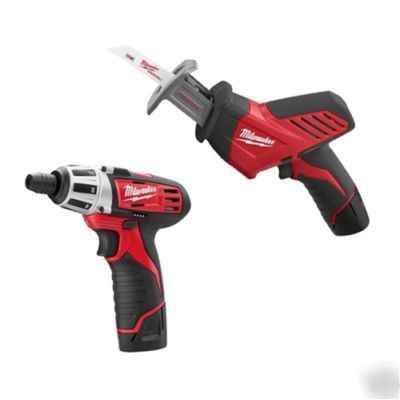 New milwaukee 2490-22 12V screwdriver & hackzall kit