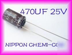 10PCS ncc electrolytic capacitor 470UF 25V 105â„ƒ