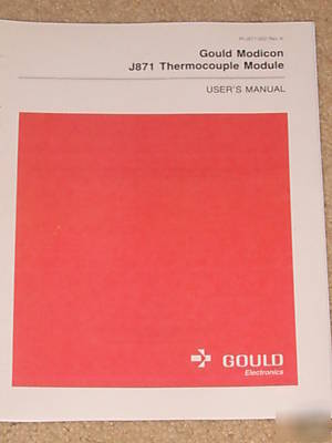 Gould modicon J871 thermocouple module user manual