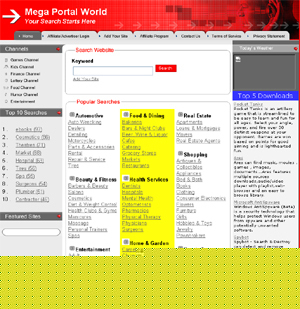 Mega portal & ppc search engineer website + free host