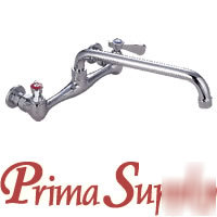 New commercial faucet 8 o.c. wall mount 12'' spout nsf