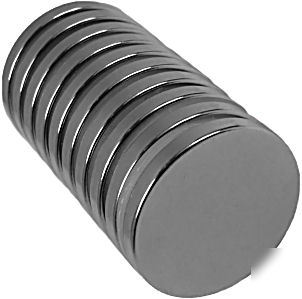 10 neodymium magnets 1 x 1/8 inch disc N48 rare earth