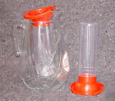 2 liter serving pitcher, keeps liquids cold - ice core