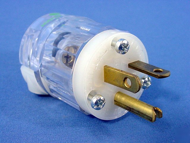 Leviton lighted hospital grade clear plug 5-20 20A 125V