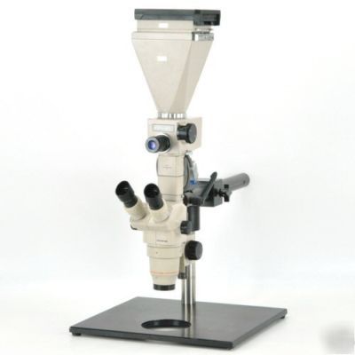 Olympus SZ60 sterozoom microscope w/ camera & stand