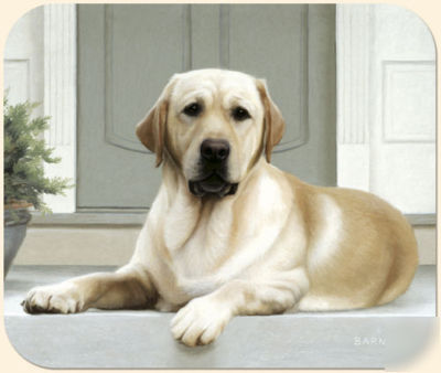 Yellow labrador lab mousepad mouse pad dog gift