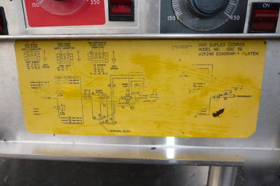 Vulcan hamburger griddle clamshell grill gdc-36 gas 