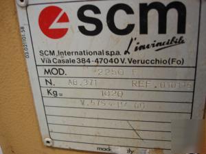 Scmi model 2250 planer / jointer combination machine