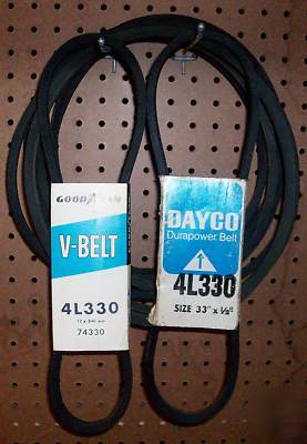 Goodyear 4L330 torque fhp premium industrial v-belt lot