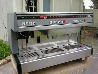 2 group automatic commercial espresso machine coffee