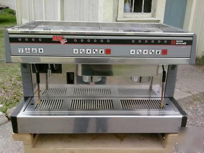 2 group automatic commercial espresso machine coffee