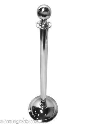 8 chrome hanging rope crowd control stanchions 