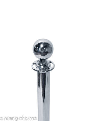 8 chrome hanging rope crowd control stanchions 