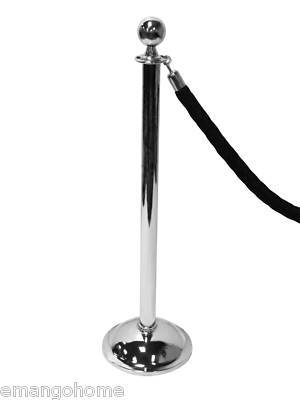 8 chrome hanging rope crowd control stanchions 