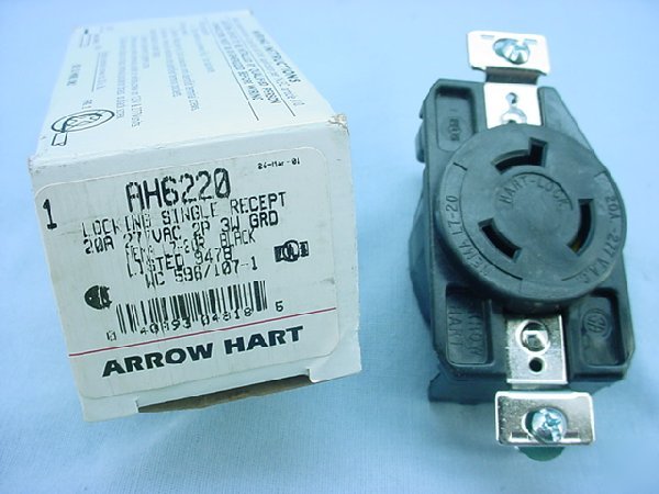 Crouse-hinds L7-20 locking receptacle 20A 277V 6220