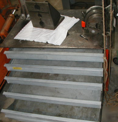 Extra heavy duty tooling cabinet w/ jib crane