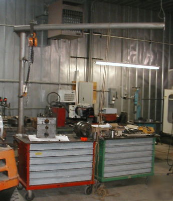 Extra heavy duty tooling cabinet w/ jib crane