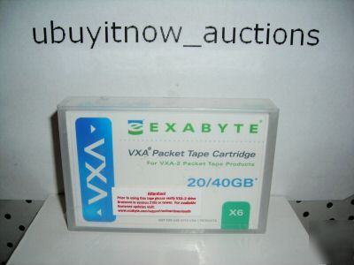 New * * exabyte X6 vxa cartridge vxa-2 20/40GB 111.00200