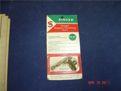 Singer zipper and cording foot 401A, 404, 500A, 503 mib