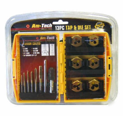 13PC damaged screw remover extractor tap wrench die set