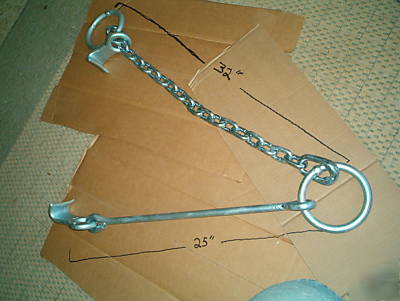 Crosby galvanized crain chain drum lift barrel sling