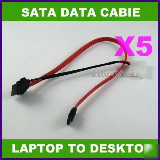 Laptop sata to desktop serial ata sata data power cable