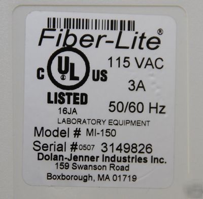 New fiber lite M1 150 illuminator with light